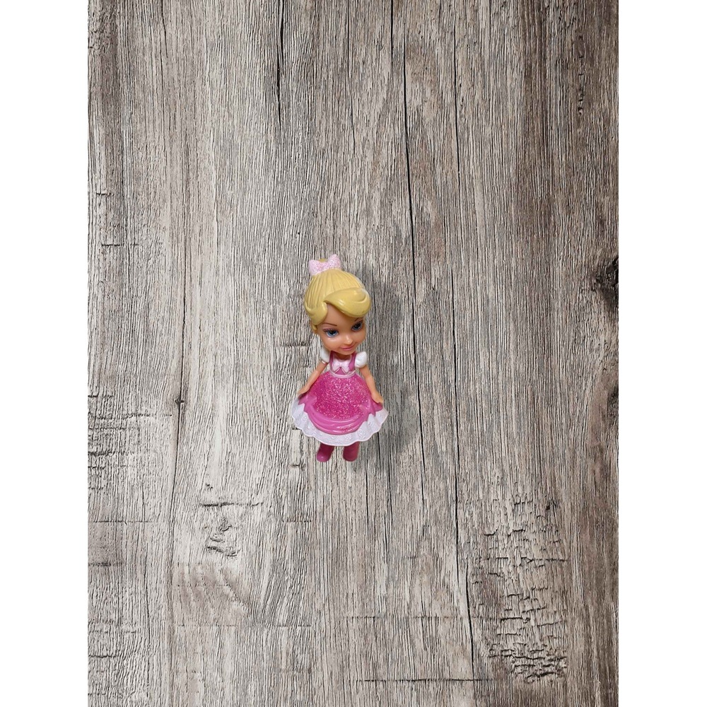 Blonde pink glitter dress Disney toy figure girl